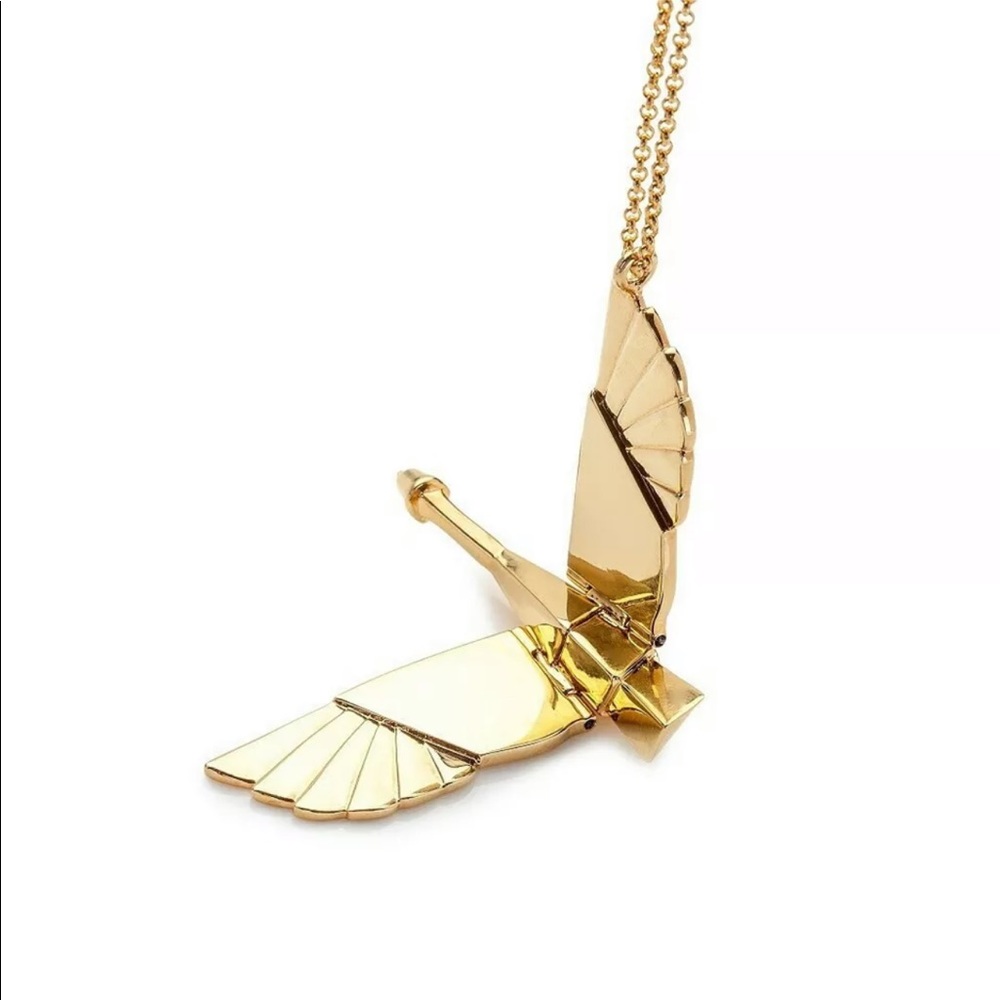 NWOT Lele Sadoughi Golden Crane Pendant Necklace